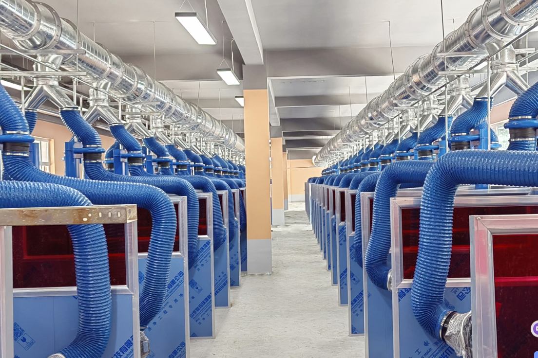 山東某技工學(xué)校焊接培訓(xùn)車(chē)間除塵